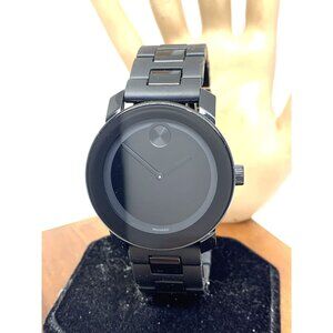 Movado Men's Watch 3600047 Bold Swiss Quartz Black Dial Stainless Steel Rubber